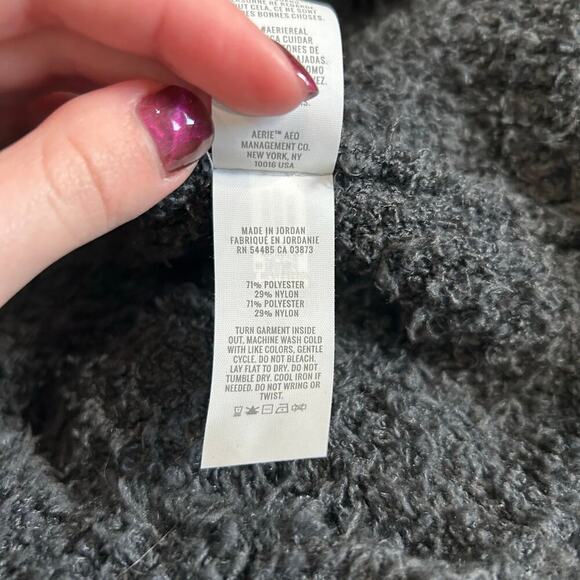 NWT Aerie Marshmallow Top Black Cropped Loungewear Comfy Womens Size XL - Picture 5 of 5